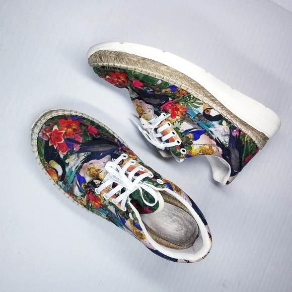 Free People | Floral Low‎ Top Sneakers 38 - Picture 4 of 10
